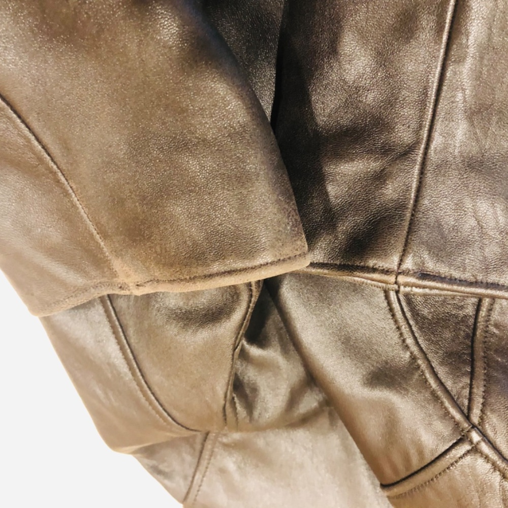 Eddie Bauer brown leather jacket Large - Picture 5 of 10